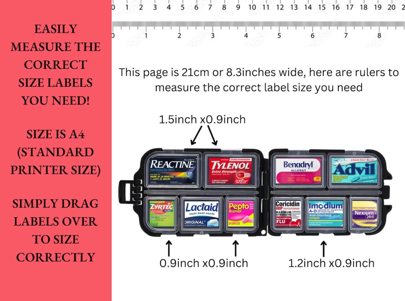 Pocket Pharmacy Labels Printable Pill Box Labels Travel Pill
