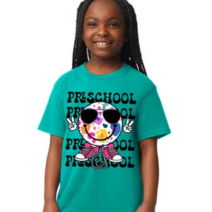 De volta às aulas Óculos de sol coloridos com rosto sorridente pré-escolar png