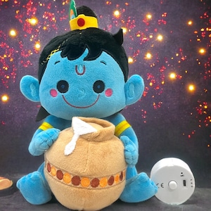 Baby Krishna - 8 Inch plush toy with Re-recordable Musical box