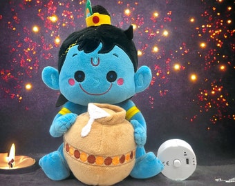 Baby Krishna - 8 Inch plush toy with Musical box