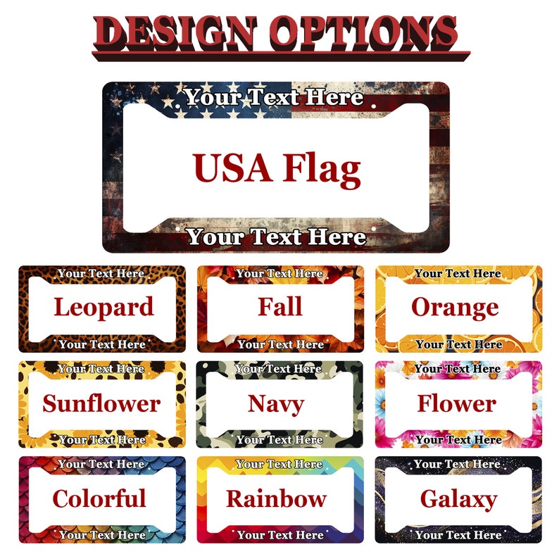 Personalized License Plate Frames for Cars Personalized License Plate