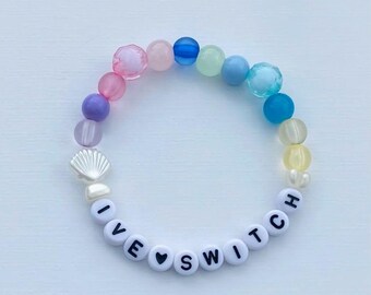 IVE &#39;IVE SWITCH&#39; inspired bracelet, kpop bracelet, kpop merch, ive kpop, ive bracelet, cute, charm bracelet, ive kpop merch, kpop album