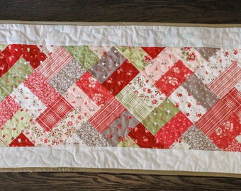 Floral Christmas Table Runner