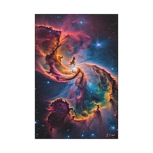 Cosmic Canvas Art - Vibrant Galaxy Wall Decor, Starry Sky Artwork, Home Decor, Gift for Astronomers, Space Lovers, Unique Wall Art