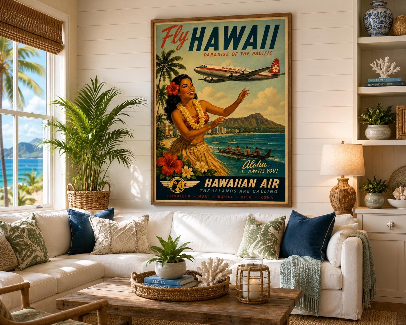 Retro Hawaii Framed Art - Etsy