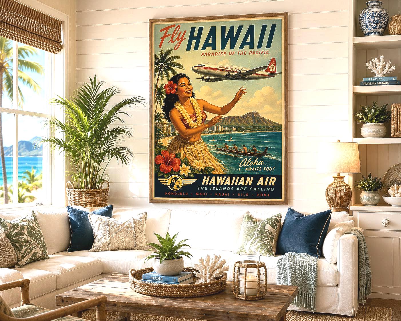 Hawaiian Airlines Poster - Etsy