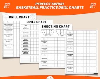 Basketball Practice Drill Charts – Training Journal (Digital Download)