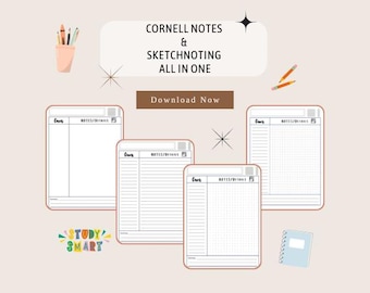 Cornell Notes and Sketchnoting all in One (Instant Download)