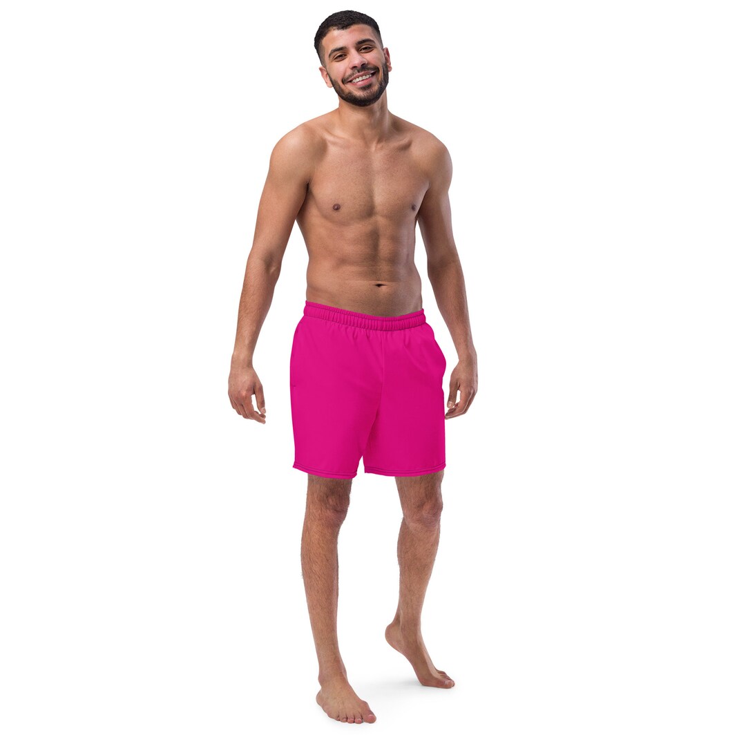 Hot Pink Men's Swimtrunks Etsy