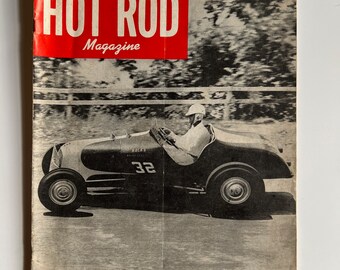 September 1948 Hot Rod Magazine - Vintage Auto Racing, Vintage Car Magazine, Antique Car, Vintage Cars,  Car Memorabilia