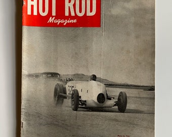 December 1948 Hot Rod Magazine - Vintage Auto Racing, Vintage Car Magazine, Antique Car, Vintage Cars,  Car Memorabilia