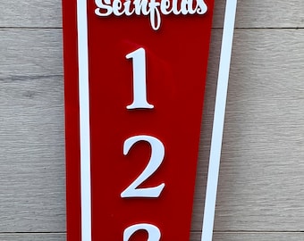 Mid Century Modern "R2" Address Sign