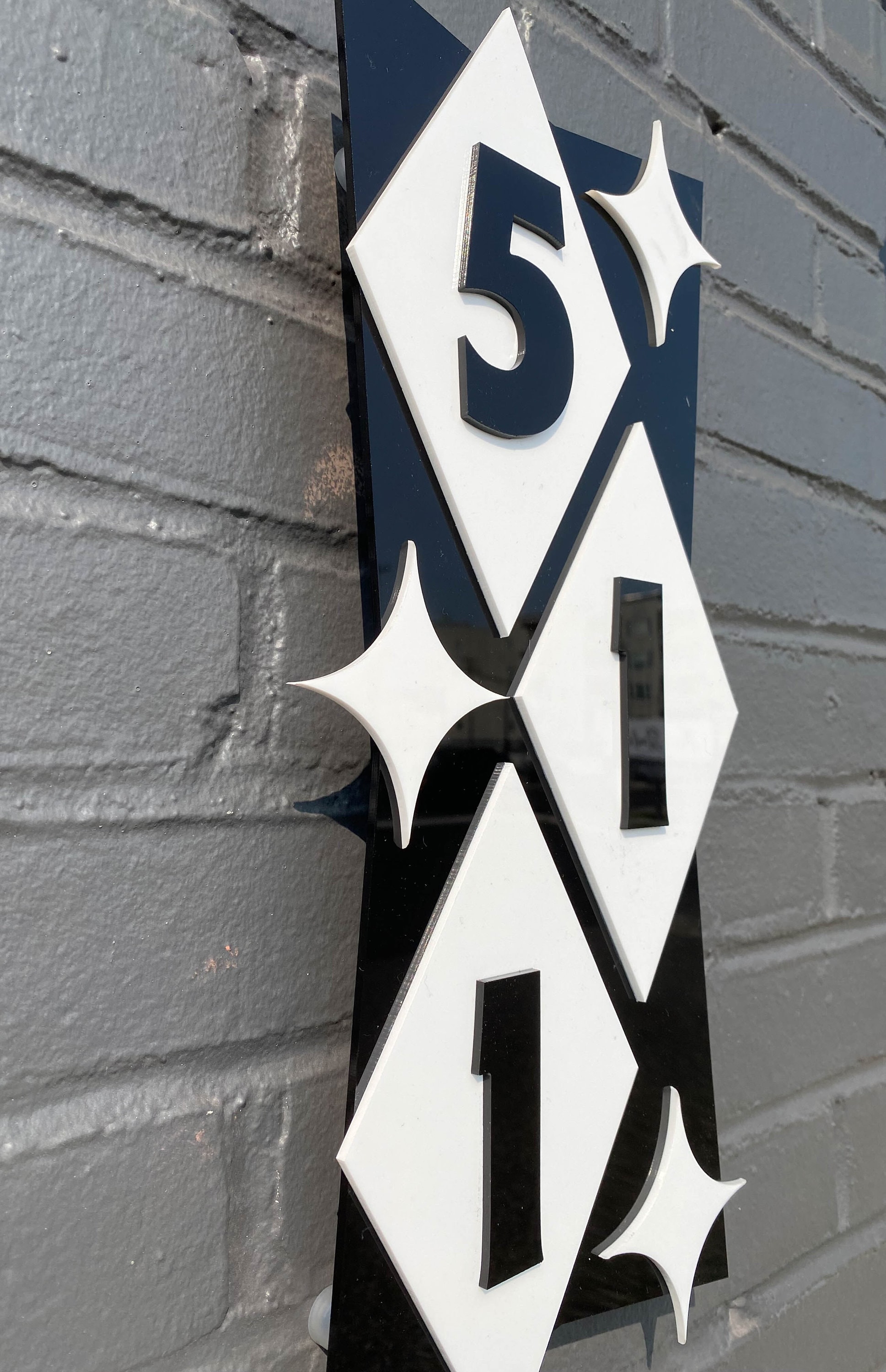 Mid Century Modern Address Sign Etsy