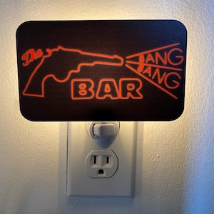 Twin Peaks Bang Bang Bar Nightlight - Retro TV Show Fan Art