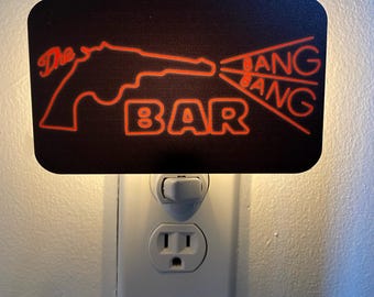 Twin Peaks Bang Bang Bar Nightlight - Retro TV Show Fan Art
