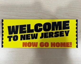 New Jersey Sticker, Sarcastic Welcome Decal, Jersey Gift