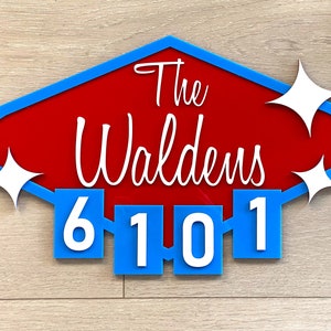Mid Century Modern &quot;R5&quot; House Sign