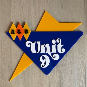 Mid Century Modern &quot;R4&quot; House Sign