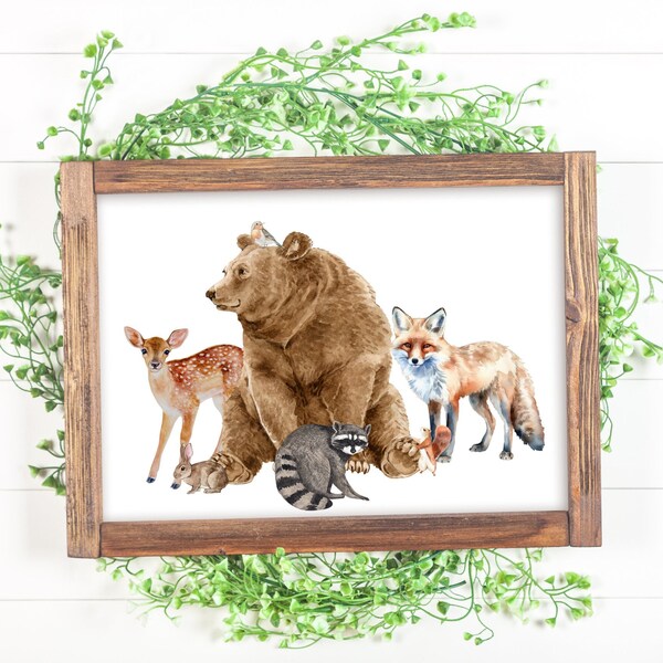 Forest Friends Decor Etsy