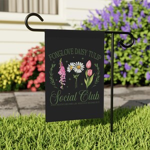 Fingerhut Daisy Tulip Blumen Haus Flagge, Foxtrots Deltas Tangos Retro Vintage Boho Garten Flagge, Dezente Blumen 8647 FDT Yard Zeichen garten dekor