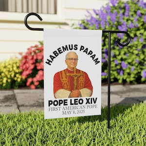 Pope Leo XIV Catholic House Flag, Pope Leo XIV Catholic Gift, Madrina Flag, Catholic Flag, New Pope Yard Flag, Godmother Godfather Gift