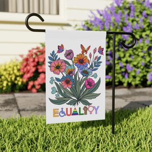Inclusive Pride Garden Flag Kindness Equality Hope Garden Flag, Inspirational Flag, Peace Love Hope Diversity Flag, LGBTQ+ Pride Flag