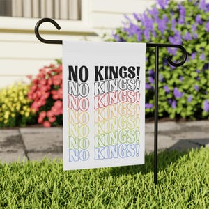 No Kings House Flag, Anti Trump House Flag, Resistance Nope To Fascism Flag, Rally Flag, Protest Yard Flag, Political Activist Home Decor