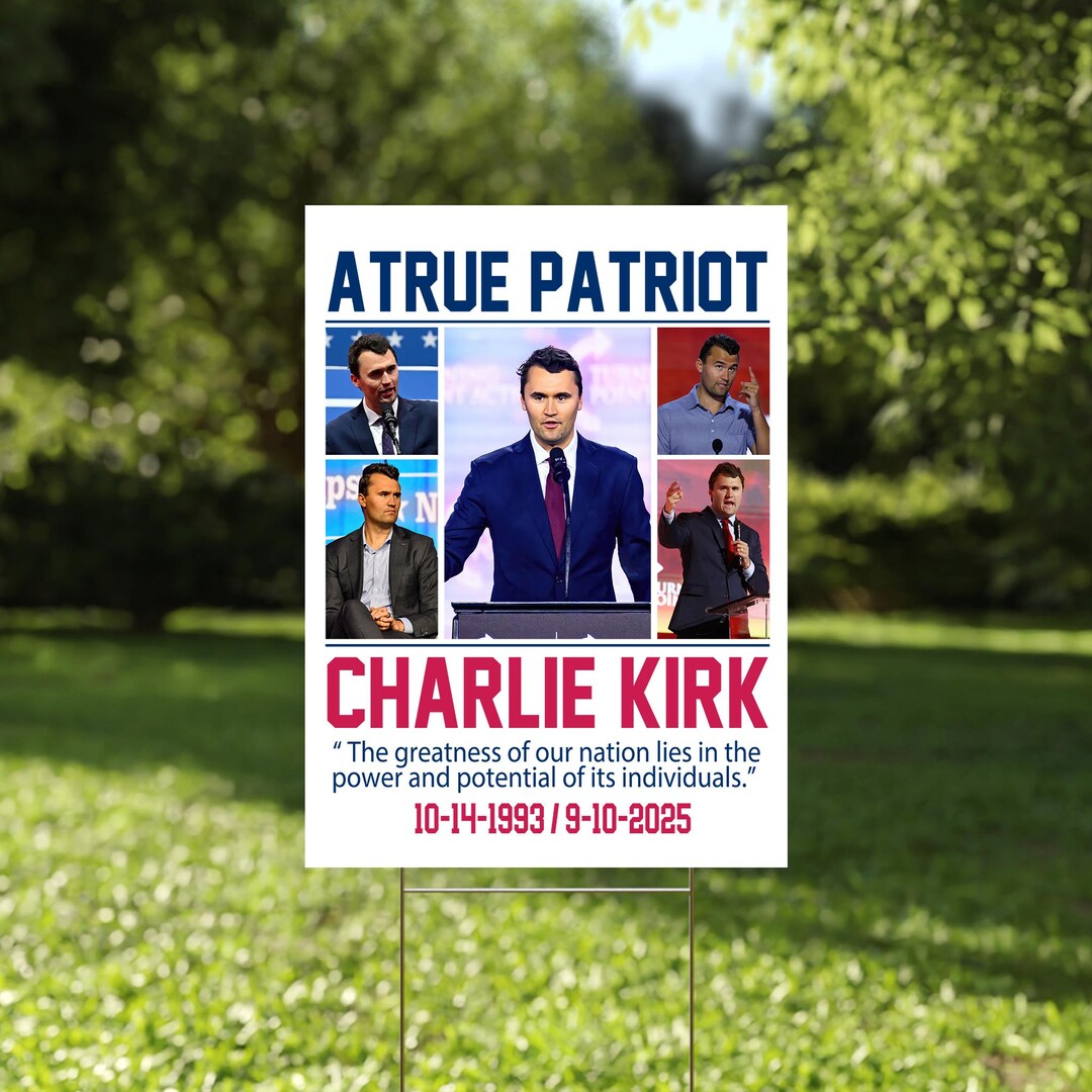 T-shirt Manches Longues Turning Point USA Charlie Kirk - Motif Politique Patriotique, Neuf Sans étiquette