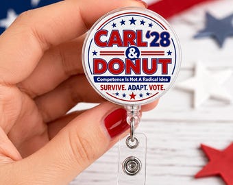 Portabadge della campagna Donut e Carl '28, porta badge retrattile Dungeon Crawler Carl, clip per badge Principessa Donut