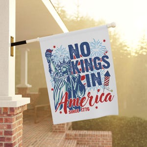 No Kings House Flag, Statue Of Liberty Protest Sign, Pro Democracy Garden Flag, Political Sign, Anti Authoritarianism Sign, Independence Day
