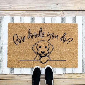 How Doodle You Do Doormat, Goldendoodle, Labradoodle, Dog Gift, Dog Decor, Dog Rug Welcome Mat, Dog Saying, Dog Lover Gift, Doodle Gifts
