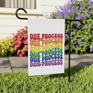 Due Process Flag, anti Trump Flag, Fight Fascism, Activist Flag, End Mass Deportations, Political Protest Lawn, Pro-Democracy Flag, LGBTQ