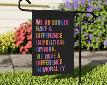 We No Longer Have A Different Flag, Resist Fascism Flag, Protect Democracy Flag, Anti-Racism Floral Outdoor Banner, Abolish Ice Flag