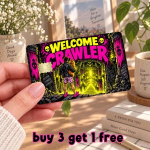 Dungeon Crawler Carl Credit Card Skin, Carl & Princess Donut Debit Card Decal, Welcome Crawler Bookish Gift, LitRPG Reader Gift