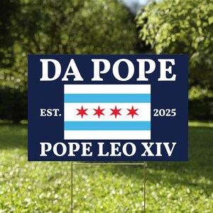 Cartello da giardino "Da Papa Leone XIV Est 2025", cartello "Habemus Papam", cartello cattolico del nuovo Papa, bandiera del Vaticano, bandiera cattolica, nuovo Papa 267 fede cristiana
