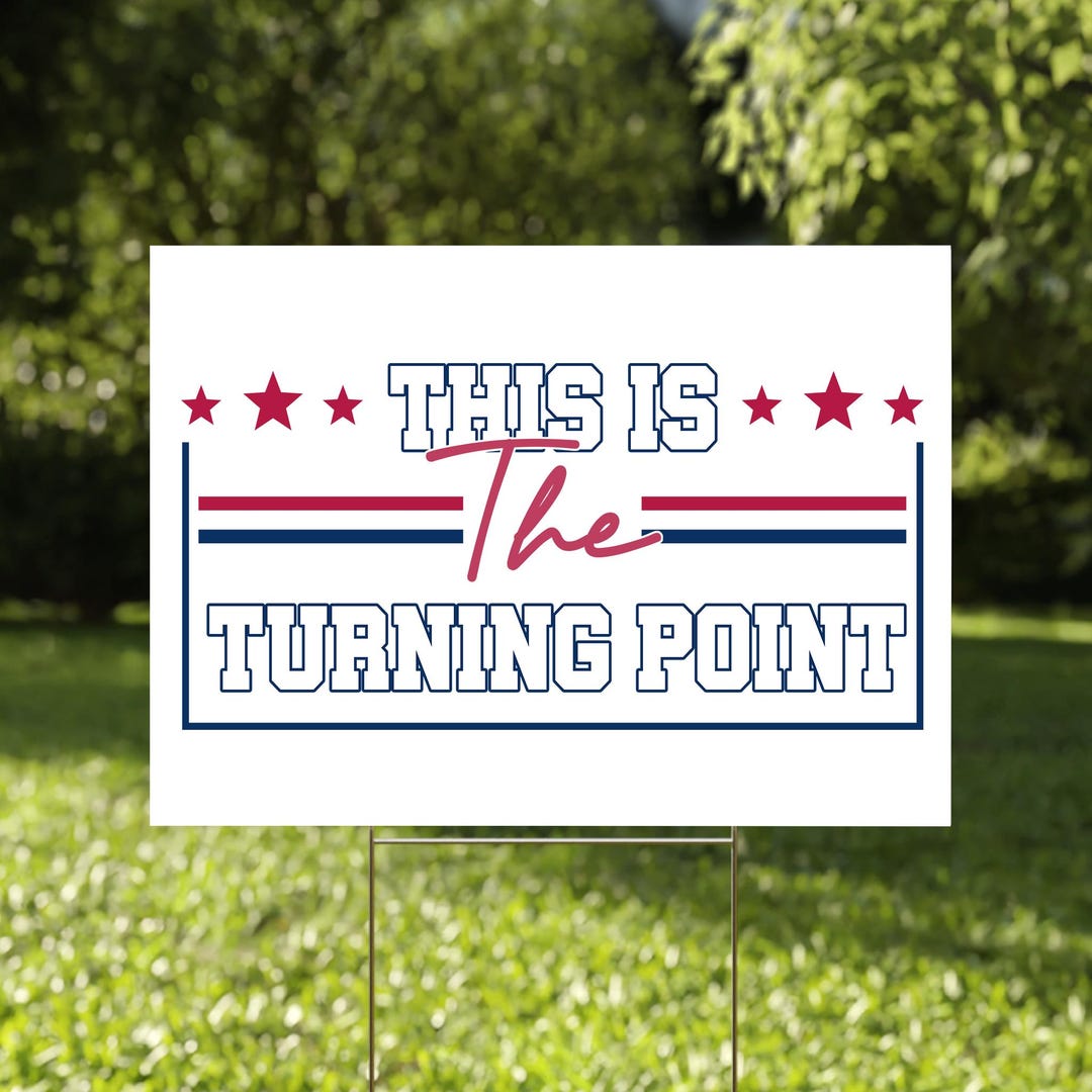 Charlie Kirk This is the Turning Point Sign, Freedom USA Sign, Charlie ...