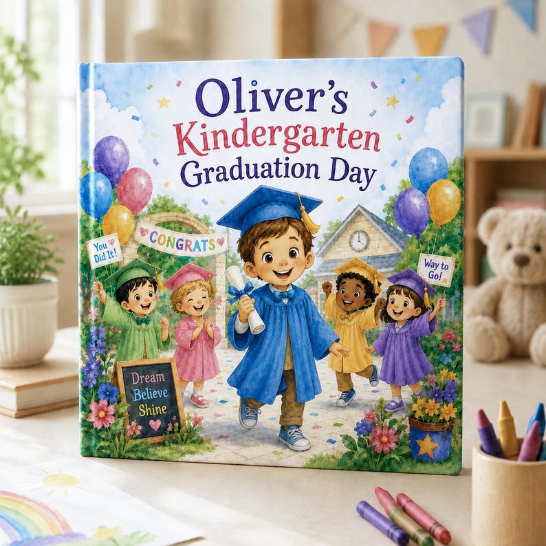 Personalized Kindergarten Graduation Children’s Book for Boys | Custom ...