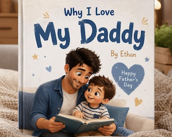 Personalized Father's Day Gift from Kid, Custom Children's Book for Dad from Son