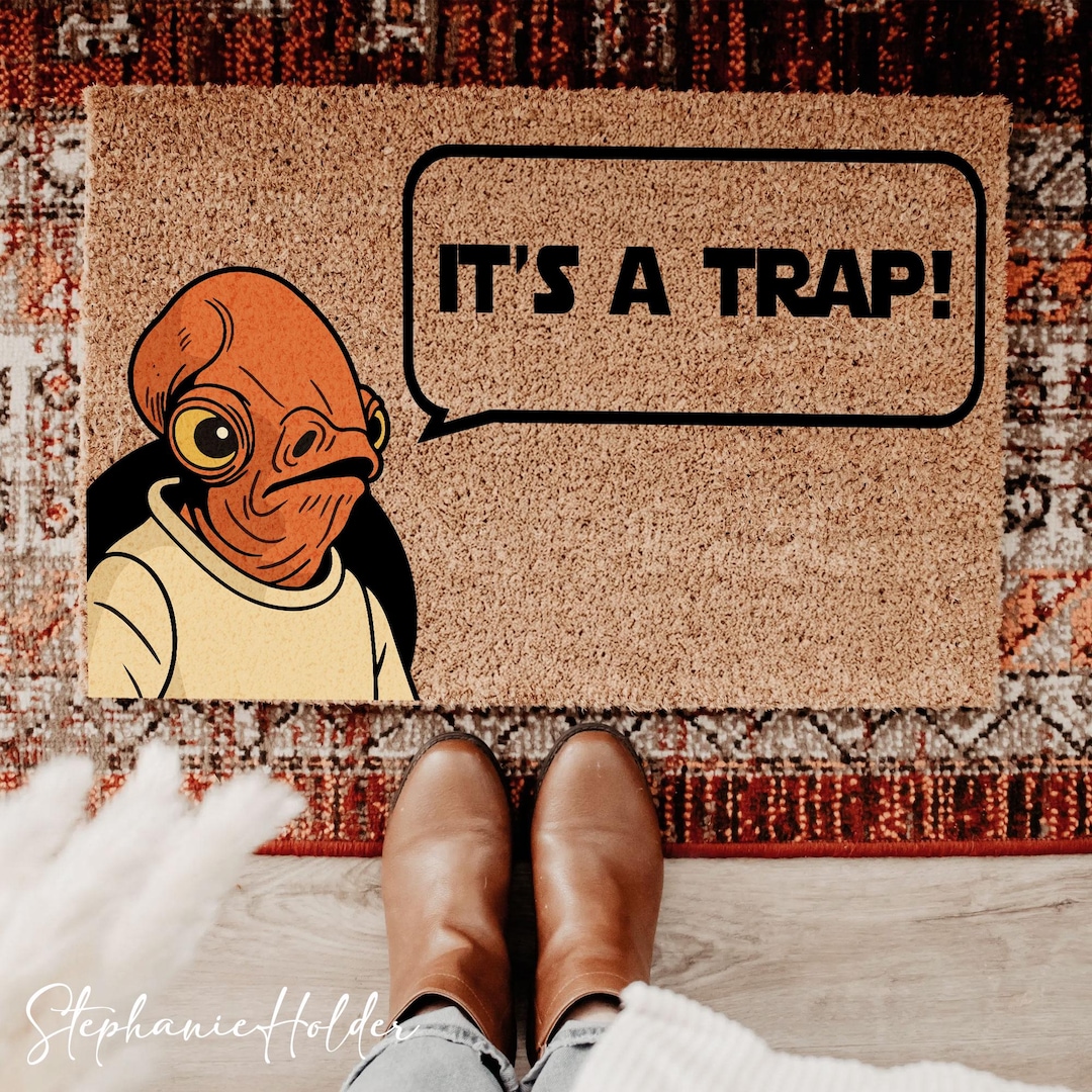 It's A Trap Welcome Mat, Welcome All Warriors Doormat, Funny Lightsaber ...