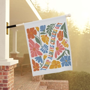 Subtle Trump Always Chicken Out Flag, Let's Go Taco Flag, Anti-Trump Garden Flag, Political Flag, Resistance Gift, Protest Sign, Anti Maga