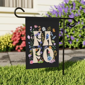 Anti Trump FAFO Garden Flag, Subtle Resist Floral Flag, Floral Protest Yard Sign, Liberal Flag, Democrat Garden Sign, Anti Trump
