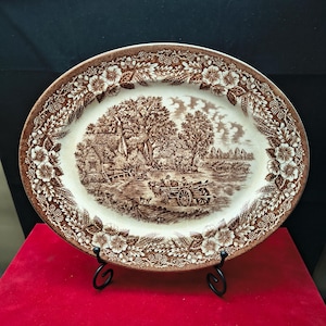 J. Broadhurst | Multiple Serving Plates (length 30.5 | width 24 | height 3 cm) 'Constable Series Bicentennial 1776 - 1976' Brown | Vintage