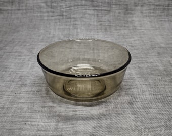 Arcoroc | Multiple Bowls Round (diameter 10 cm | height 4.5 cm) French make Transparent in black smoke-colored tempered glass | Vintage