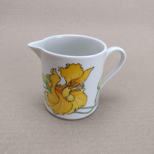 IKEA | Milchkännchen (Durchmesser 6,5 cm | Höhe 7 cm | Breite Ausguss bis Henkel 10 cm) „Krasse Herrgården“ Sommerblumen Walfridson | Vintage