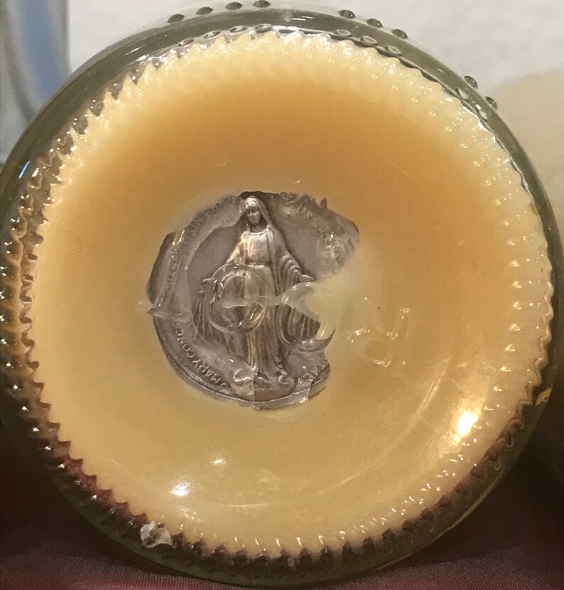 100 Pure Beeswax Candles, Catholic, Days of Darkness, Glass Prayer