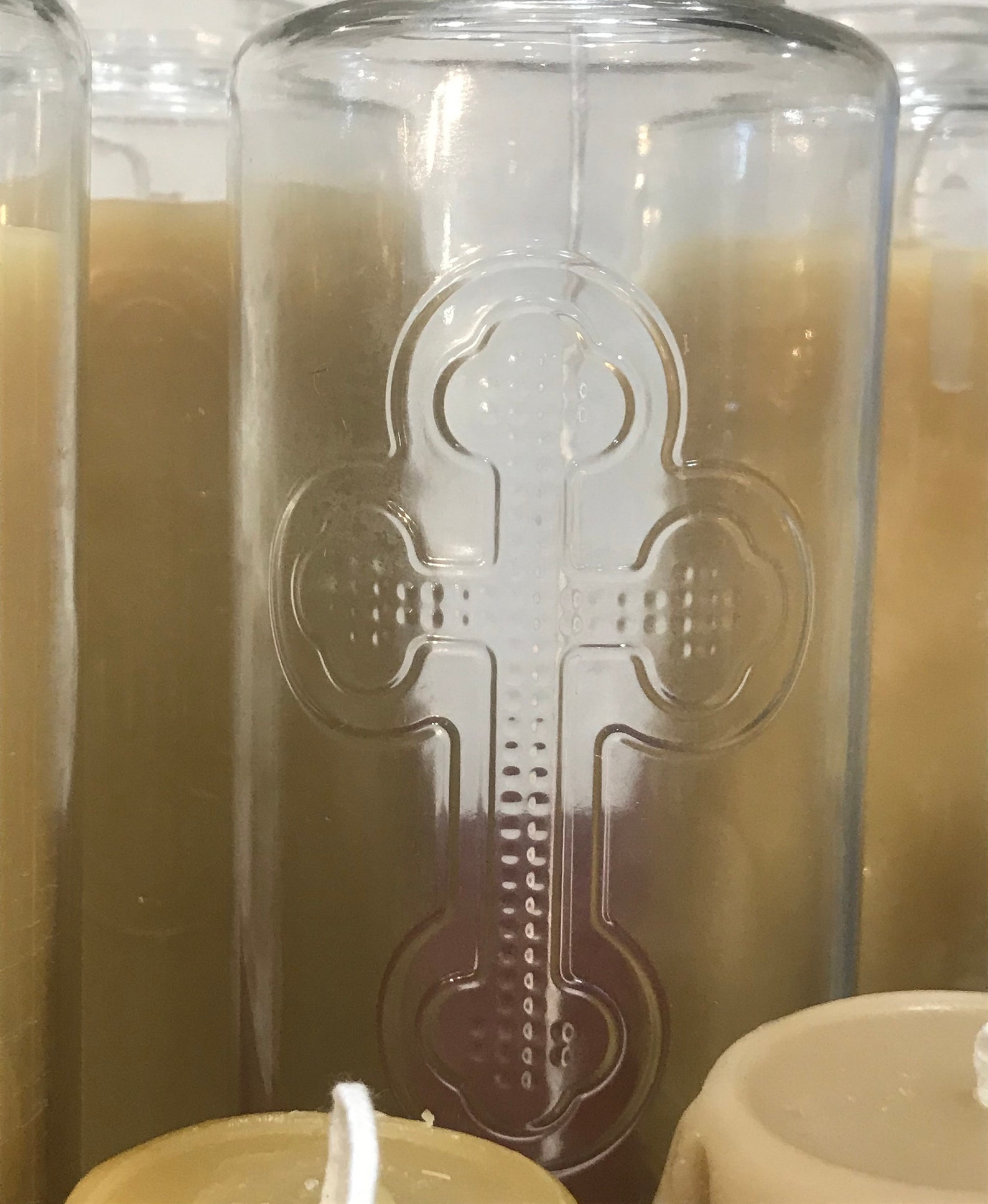 100 Pure Beeswax Candles, Catholic, Days of Darkness, Glass Prayer