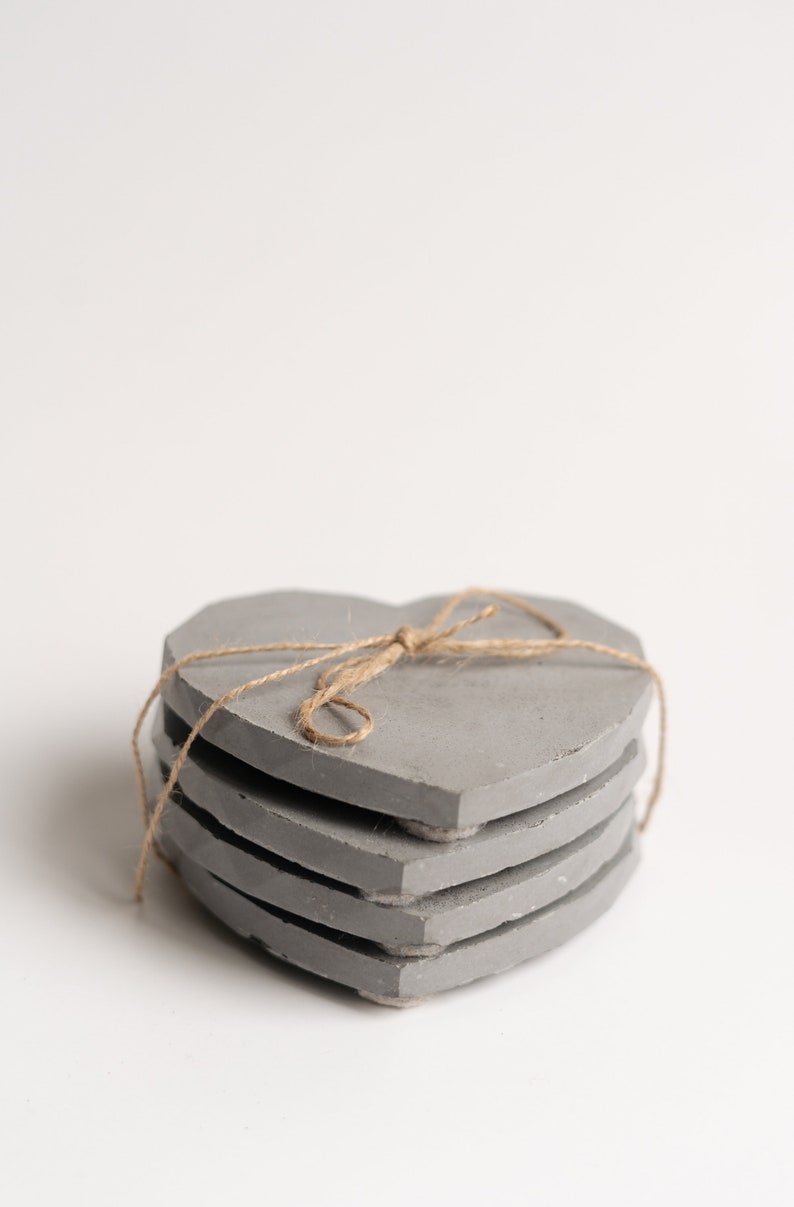Cement Heart Coasters image 2