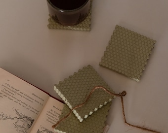 Honeycomb Cement Coasters Set of 4