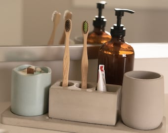 Cement Modern Bathroom Accessories Set/Toothbrush Holder