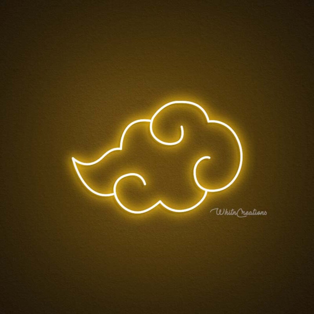 Naruto Cloud Neon Sign Akatsuki Home Bedroom Boyroom LED Wall Etsy